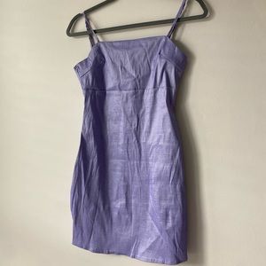 Lavender shiny mini dress NWT